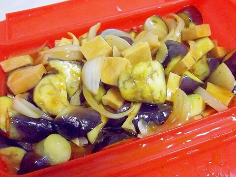 レンジで簡単♪茄子と高野豆腐の麻婆炒め